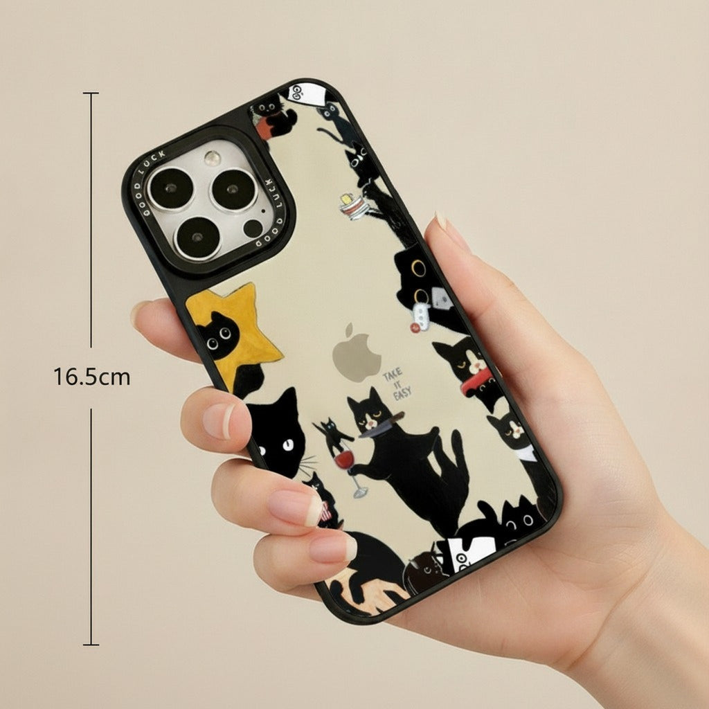 Good Luck Surrounded Cats iPhone Case – tech (view 3)