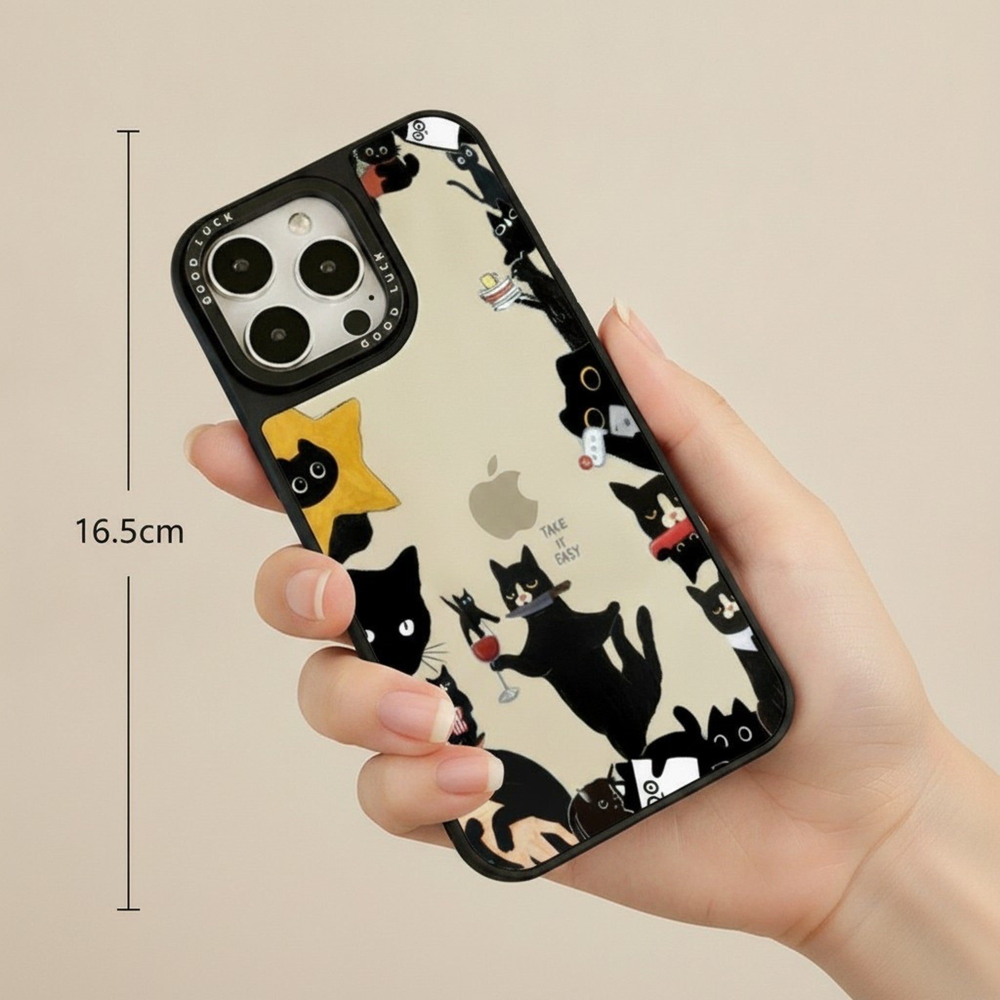 Good Luck Surrounded Cats iPhone Case – tech (view 3)