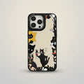 Whimsical Black Cat Graphic Phone Case