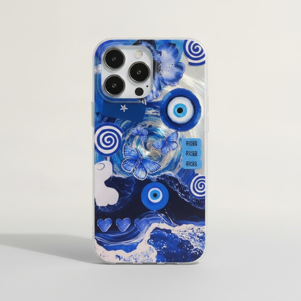 Evil Eye Butterfly Wave Phone Case – tech (view 1)