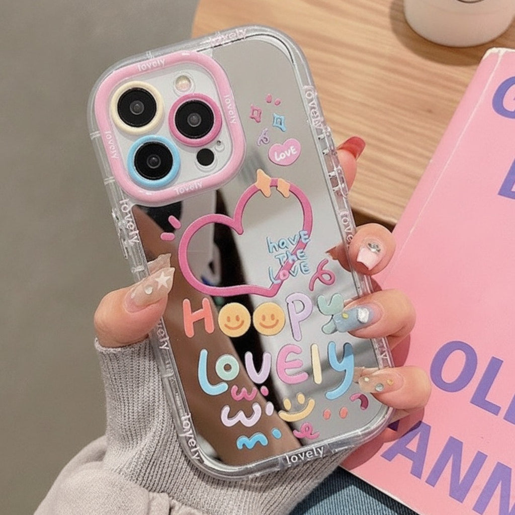 Transparent Cute Mirror Hoopy Lovely Phone Case