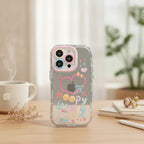 Clear Mirror Pastel Heart Smiley iPhone Case – tech (view 2)