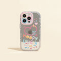 Clear Mirror Pastel Heart Smiley iPhone Case – tech (view 1)