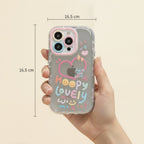 Clear Mirror Pastel Heart Smiley iPhone Case – tech (view 3)