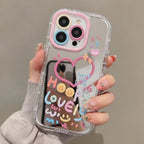 Transparent Cute Mirror Hoopy Lovely Phone Case
