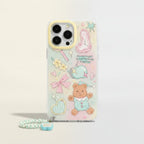 Pastel Whimsical iPhone Case with Beaded Strap – tech (view 1)