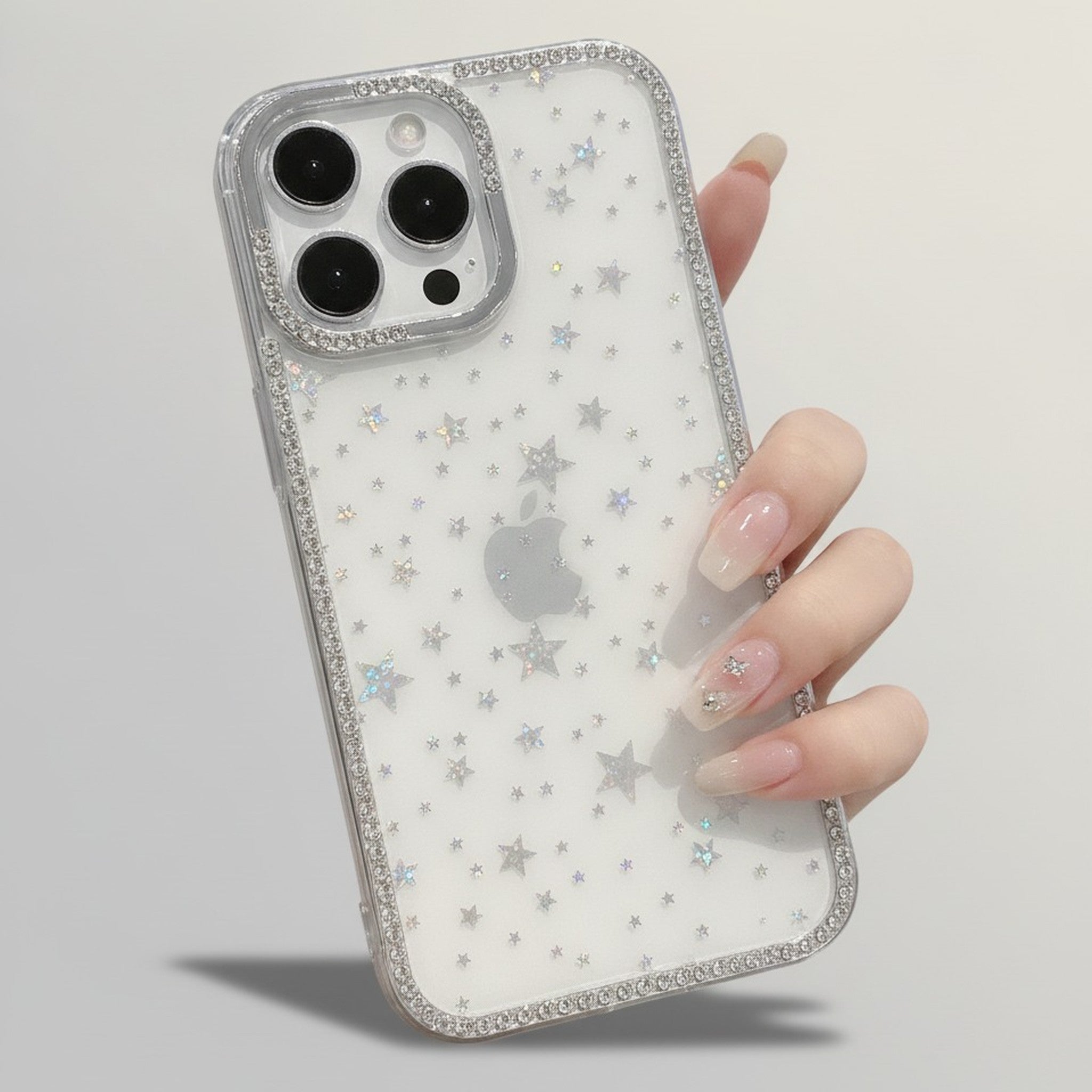 Sparkling Star Rhinestone Clear Phone Case – tech (view 1)