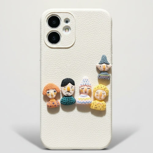 3D Figures Leather Phone Case – tech (view 1)