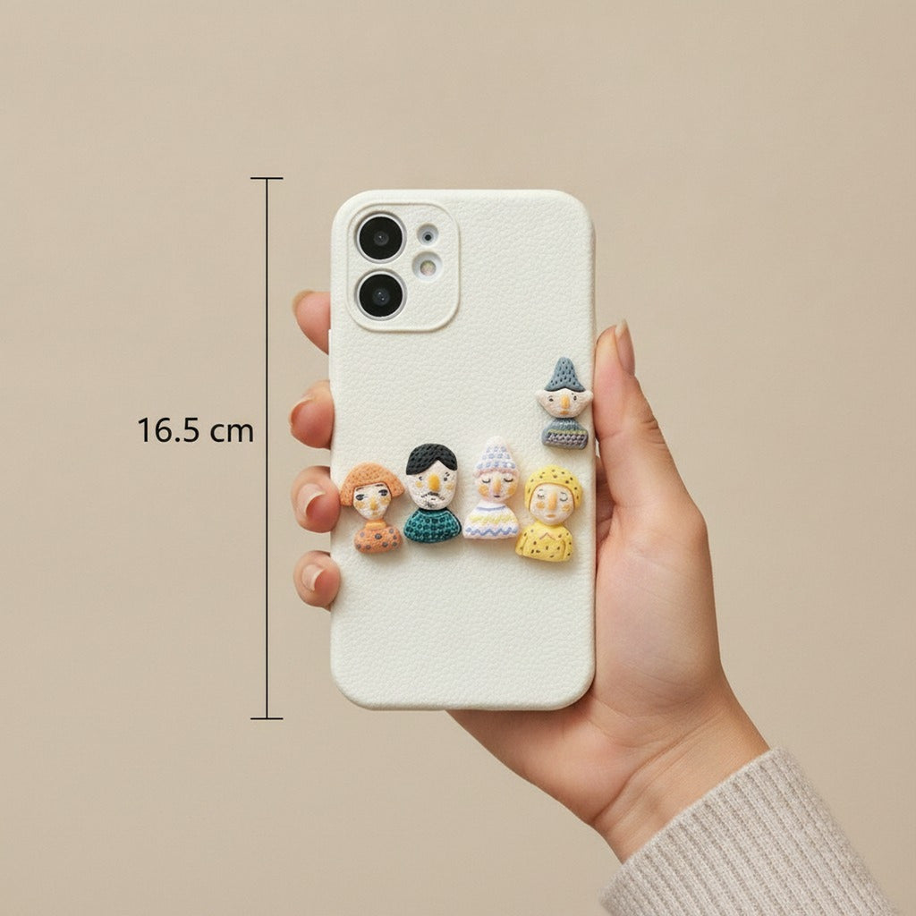 3D Figures Leather Phone Case – tech (view 3)