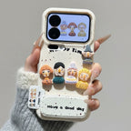 White Textured Cute Doll Figure Phone Case
