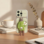 3D Cartoon Cat iPhone Stand Case – tech (view 3)