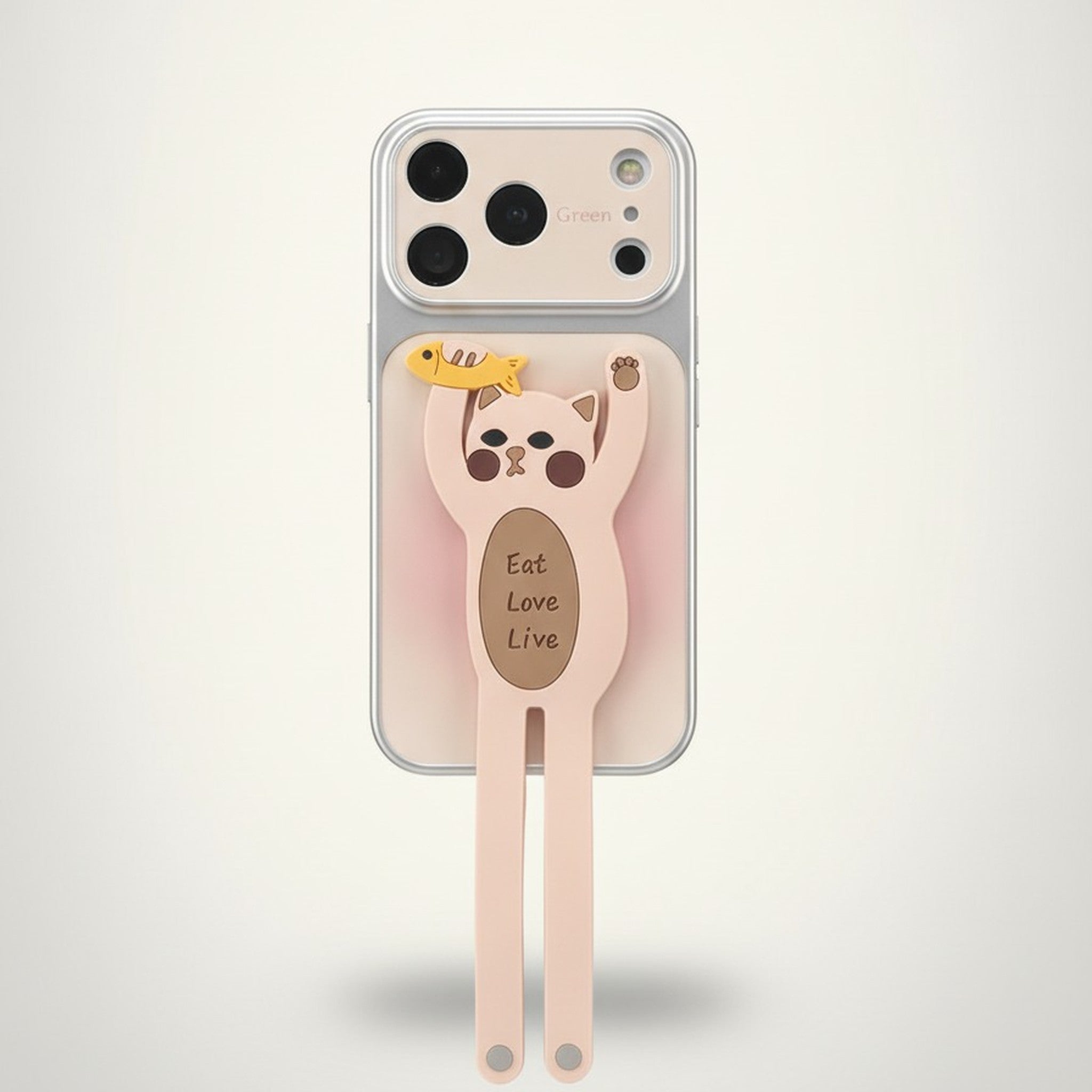 3D Cartoon Cat iPhone Stand Case – tech (view 2)
