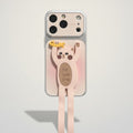 Cute Pink Cat Eat Love Live Phone Case with Stand