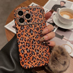 Luxury Brown Sparkle Leopard Print iPhone Case