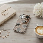 Leopard Print Pearl Star iPhone Case – tech (view 2)