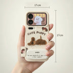 Plush Puppy Phone Case with Mirror Stand – tech (view 3)