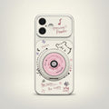 White Cute Retro Camera Music Phone Case with Grip