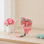 Pink Fuzzy Cat Phone Charm Keychain – tech (view 2)