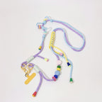 Beaded Phone Charm Strap With Tassel - Purple
