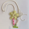 Flower Phone Charm Strap - Green Plaid Floral
