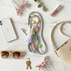 Pastel Bunny Charm Phone Strap With Stars – tech (view 2)