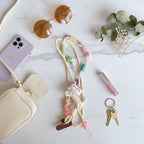 Kawaii Cat Beaded Phone Charm Strap With Colorful Beads – tech (view 2)