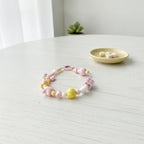 Dopamine Beaded Phone Charm Strap - Pale Yellow – tech (view 2)