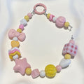 Dopamine Beaded Phone Charm Strap - Pale Yellow – tech (view 1)