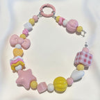 Dopamine Beaded Phone Charm Strap - Pale Yellow – tech (view 1)