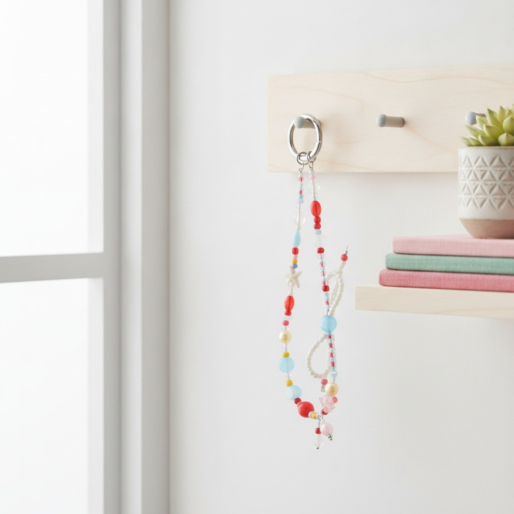 Playful Beaded Ocean Charm Keychain – apparel accessories (view 3)