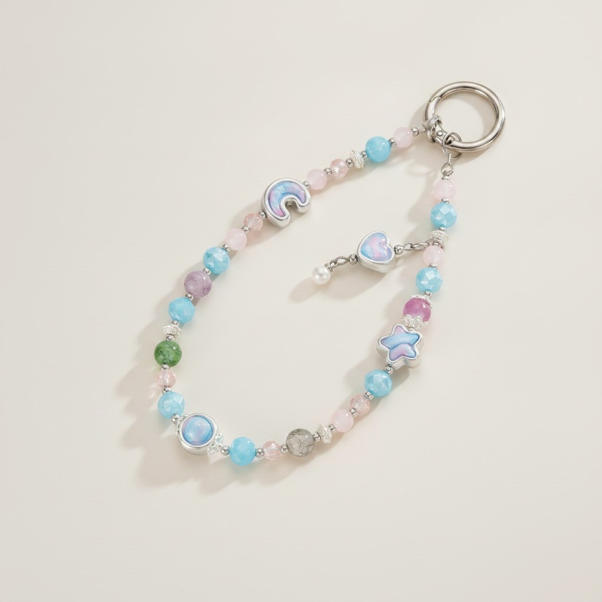 Colorful Aesthetic Beaded Bag Keychain Charm – bags & wallets (view 1)