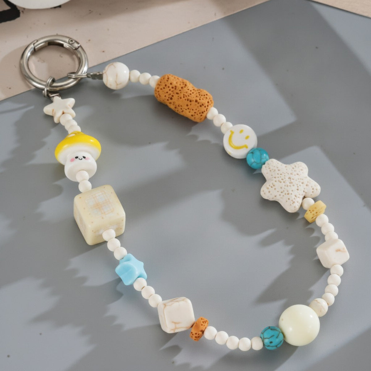 Whimsical Beaded Charm Strap Keychain – jewelry (view 2)