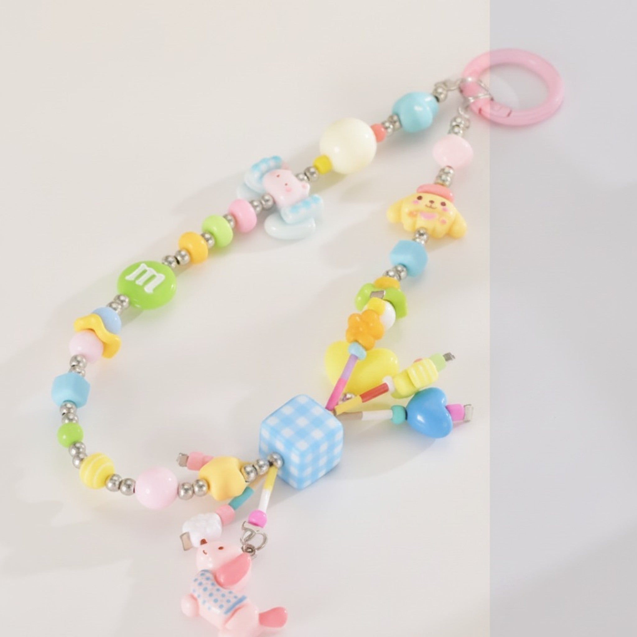 Cute Colorful Beaded Phone Bag Charm – novelty & toys (view 1)