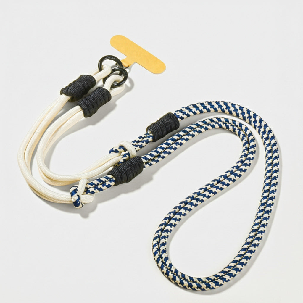 3 In 1 Phone Lanyard Cartoon Charm - Blue – tech (view 1)