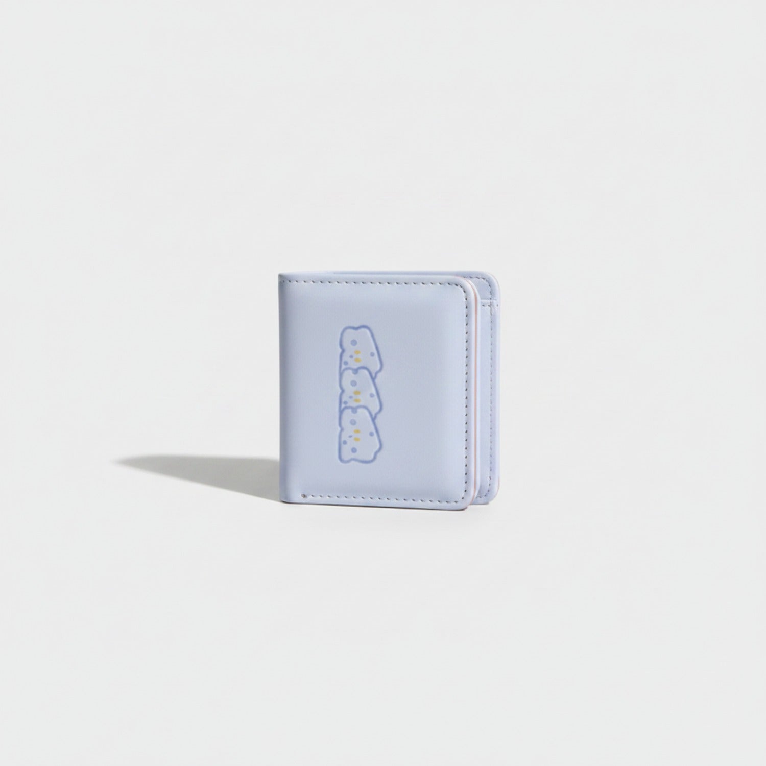 Lavender Puffy Cloud Embroidered Bi-Fold Wallet
