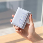 Lavender Puffy Cloud Embroidered Bi-Fold Wallet