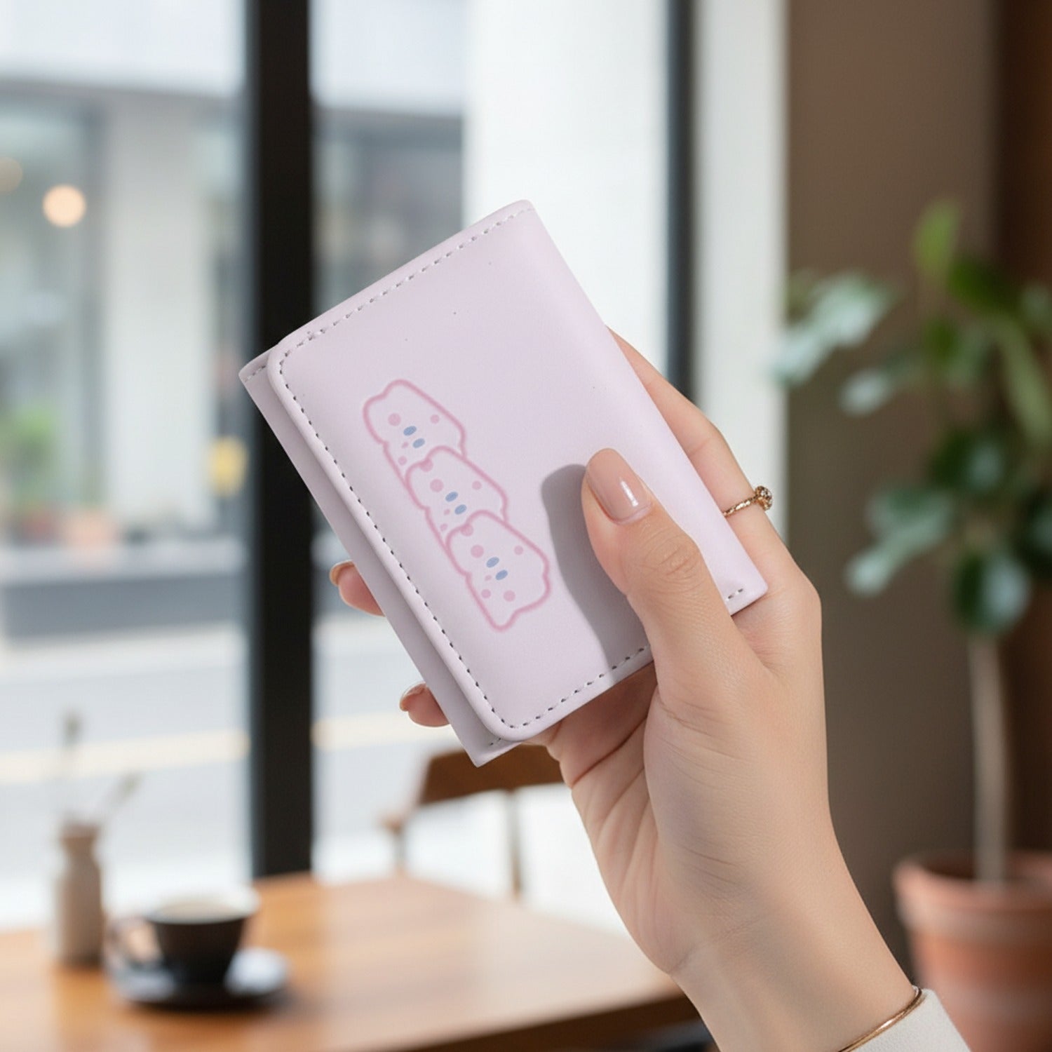 Pink Cloud Cute Trifold Wallet