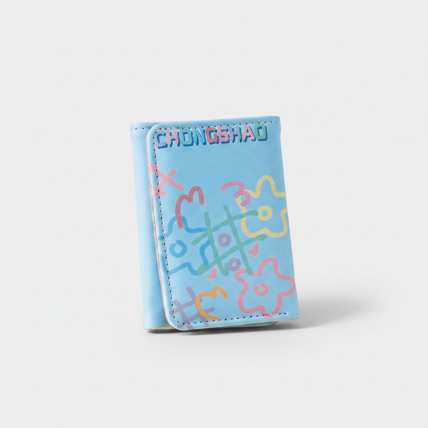 Blue Tic-Tac-Toe Star Card Holder Wallet