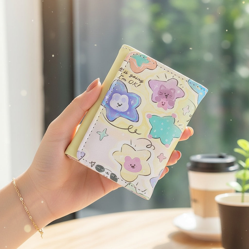 Pastel Flower Star Trifold Wallet