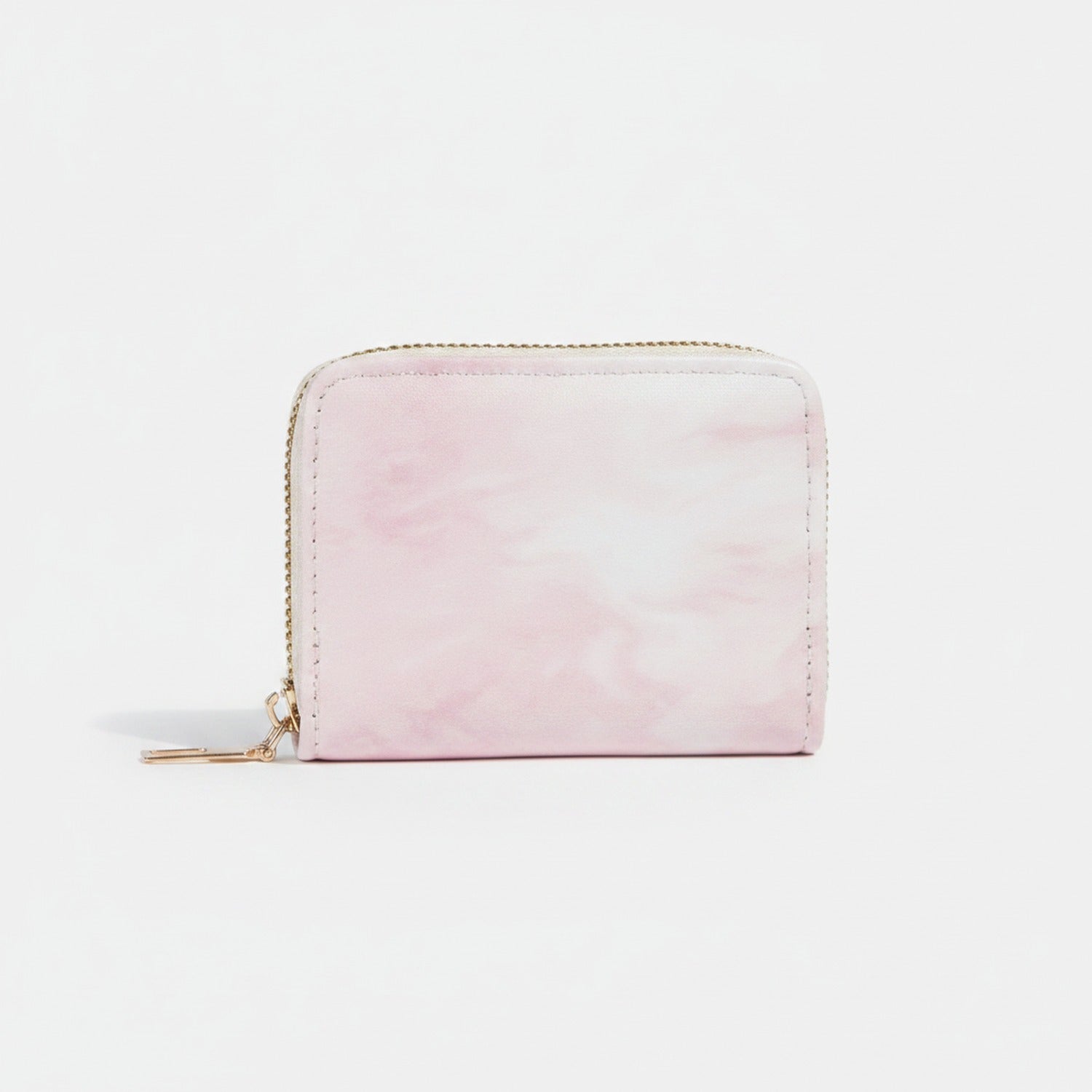 Pastel Pink Tie-Dye Zip Wallet
