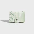 Sage Floral Linen Cardholder Wallet With Snap Closure – bags & wallets (view 1)