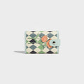 Floral Diamond Snap Card Holder Wallet
