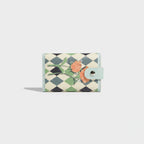 Floral Diamond Snap Card Holder Wallet