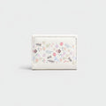 Floral Embroidered Cream Tri-Fold Wallet