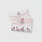 Pink Rose Flower Letter Writing Pad Set – stationery (view 1)