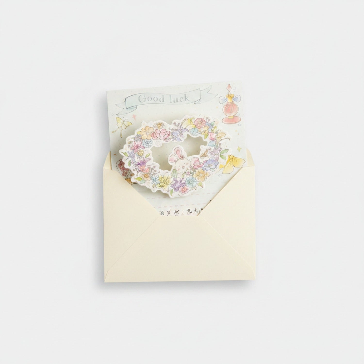 Floral Good Luck Pop-Up Greeting Card
