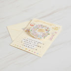 Floral Wreath Pop-Up Greeting Card With Stars – stationery (view 2)