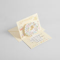 Floral Wreath Pop-Up Greeting Card With Stars – stationery (view 1)