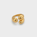 Gold Chunky Bubble Statement Ring Set