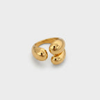 Gold Chunky Bubble Statement Ring Set